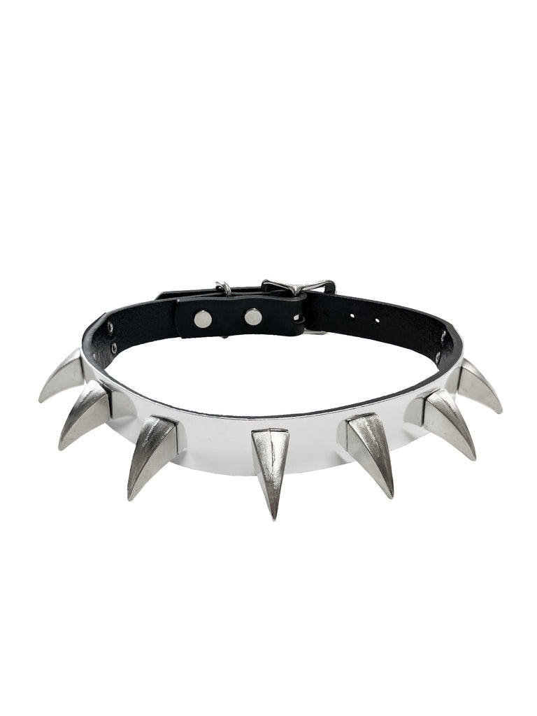 Metal Plated Dragon Claw Spiked Choker