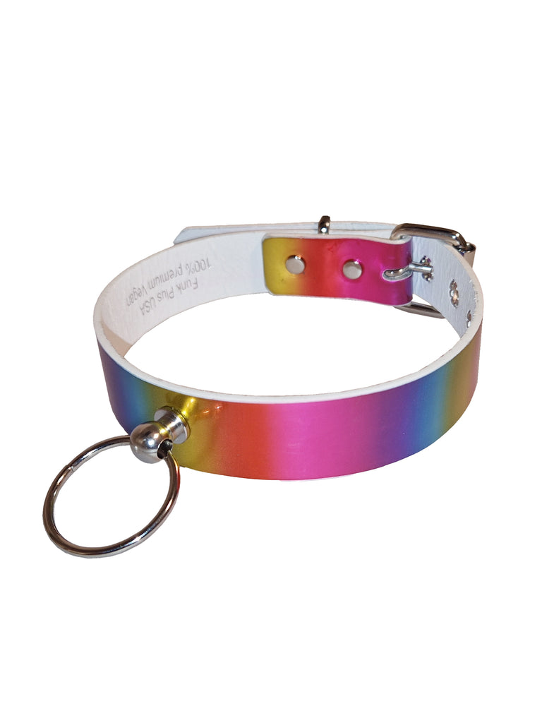 Rainbow Choker With O Ring Detail