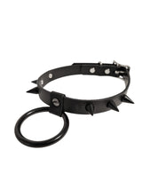Goth Spiked O Ring Choker In Silver - Honour Clothing