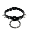 Goth Spiked O Ring Choker In Silver - Honour Clothing