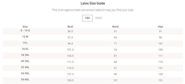 Underbust Latex/Rubber Basque