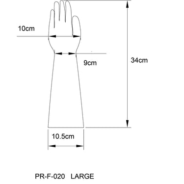 Men's Black Latex/Rubber Wrist Length Gloves