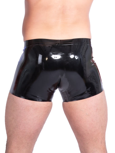 Latex/Rubber Boxer Shorts Blue and Black