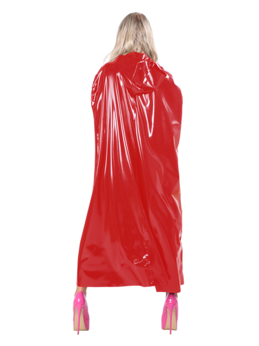 Latex/Rubber Long Hooded Cape