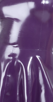 Sample - Latex Buckled Girdle in DARK PURPLE (NOT METALLIC), Size M