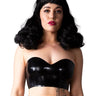 Sweetheart Neckline Bandeau Latex Bra - Honour Clothing
