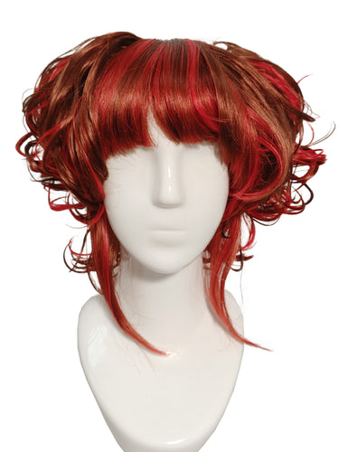 Red & Brown Bunches Wig