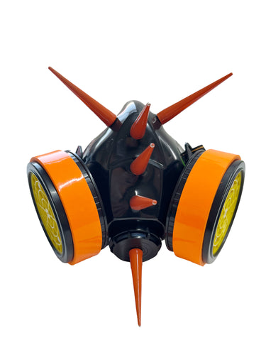 Orange Mega Spike Punk Mask