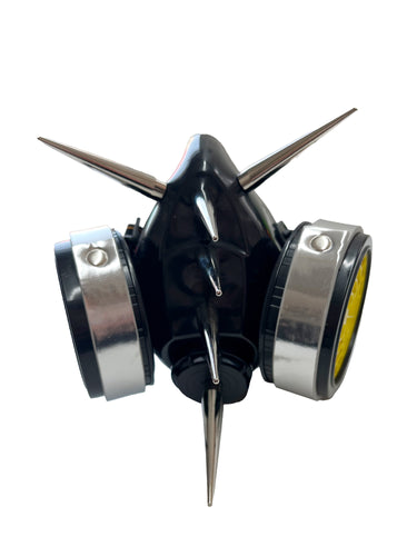Silver Mega Spike Punk Mask - Honour Clothing