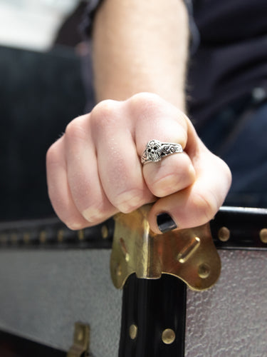 Ergo Reverance Of The Dead Skull Silver Ring