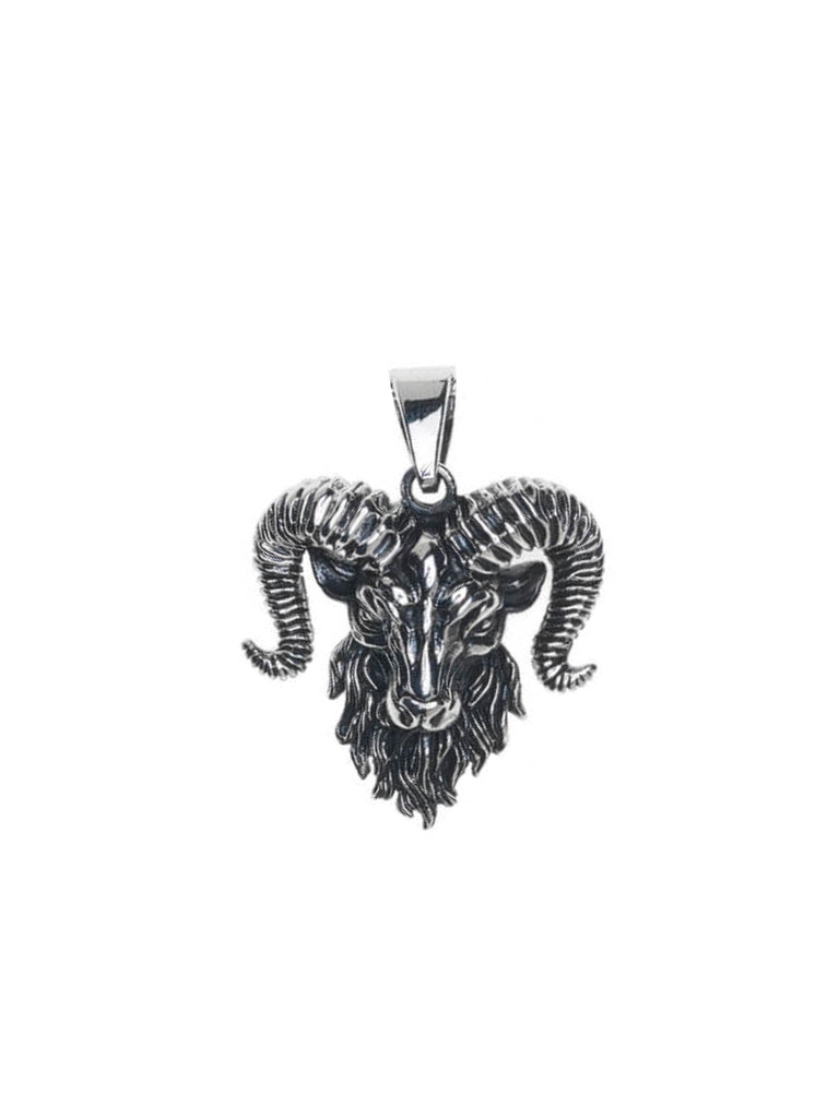 Aries Horned Rams Head Pendant & Necklace Chain