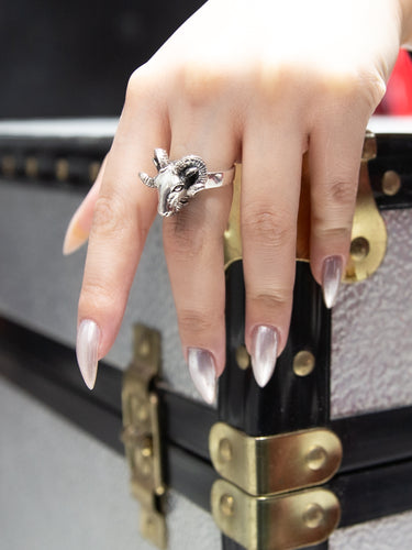 Adamo Ram's Head Silver Ring