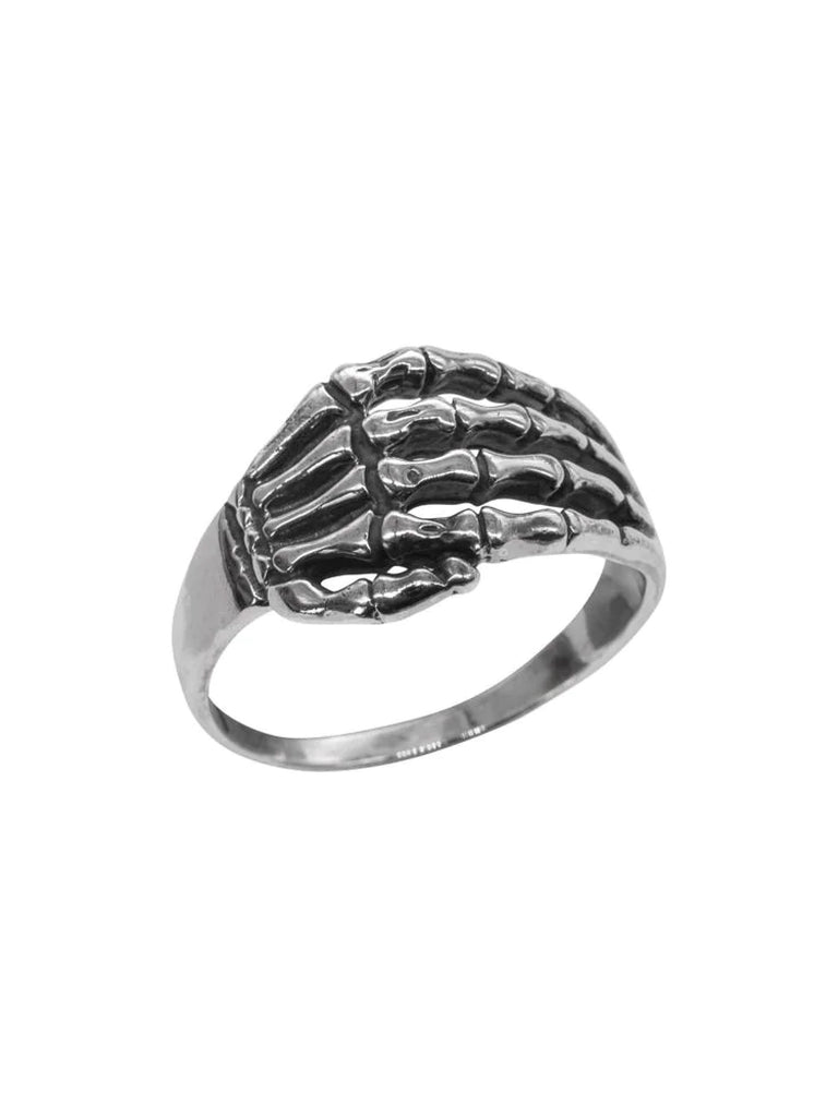 Osseus Silver Skeleton Hand Ring