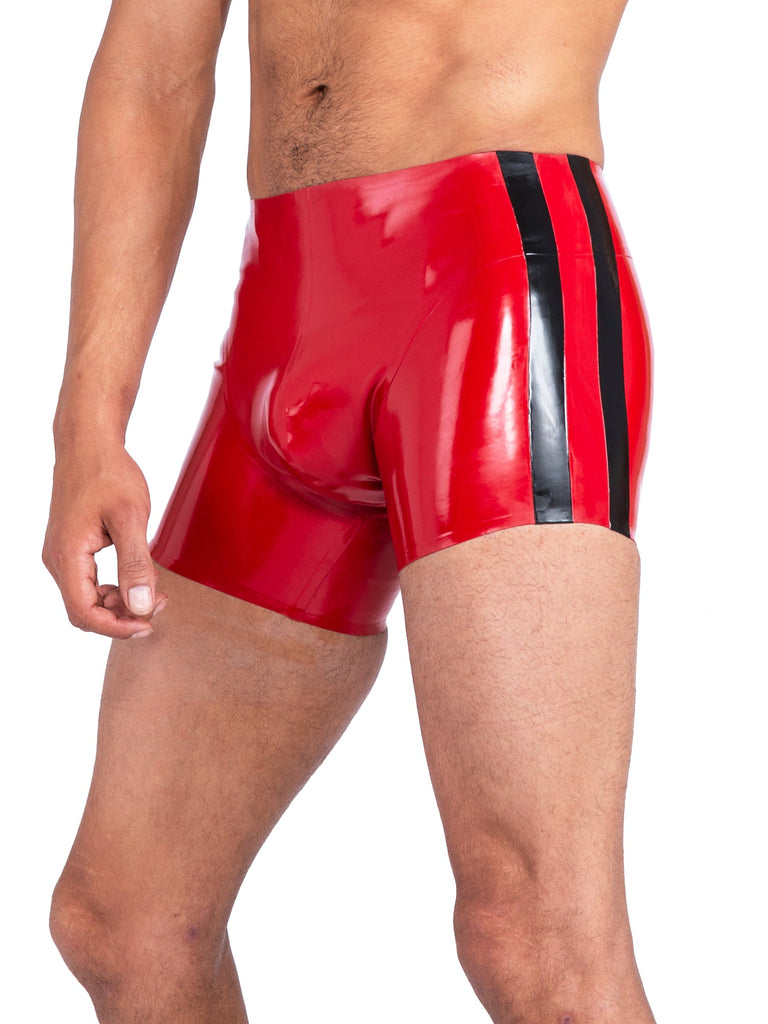 Rosso Red Rubber Shorts - Honour Clothing