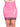Vibrant Pink Latex Mini Skirt With Black Trim - Honour Clothing