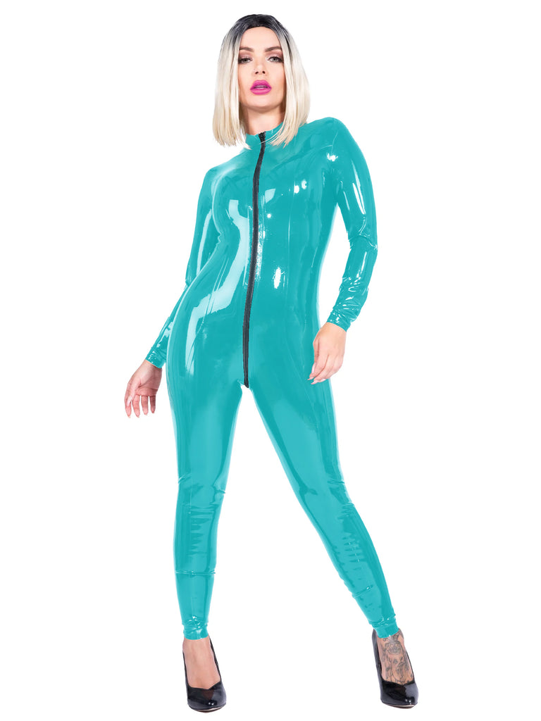 Limited Edition - Heavy Duty Turquoise Latex/Rubber Catsuit