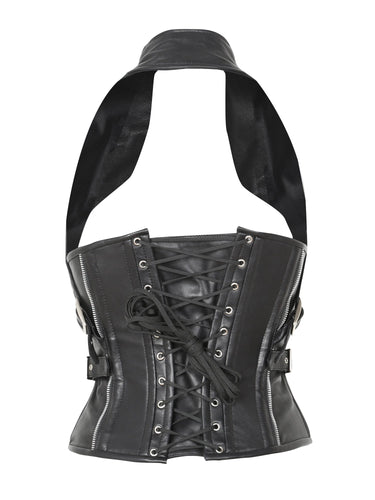 Skin Two UK Zip and Buckle Leather Underbust Corset Corset