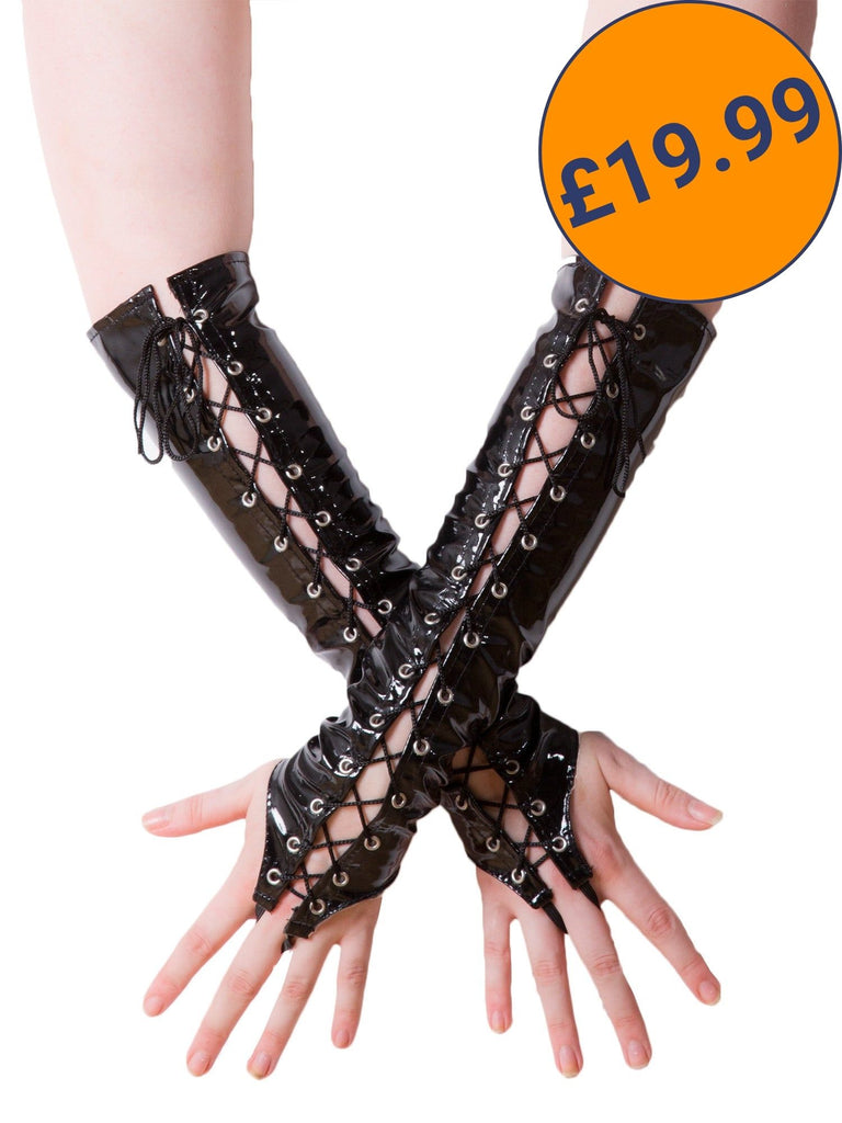 Secret Sale - PVC Long Fingerless Gloves