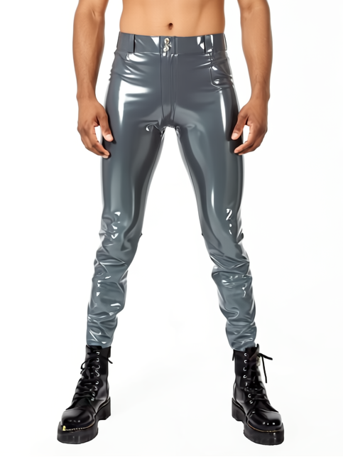 Vanguard Jeans With Front & Back Pockets, In Heavy Duty (0.55mm) Battleship Grey Latex/Rubber
