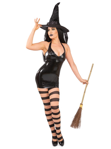 Classic Style Halter Latex/Rubber Dress Halloween Edition
