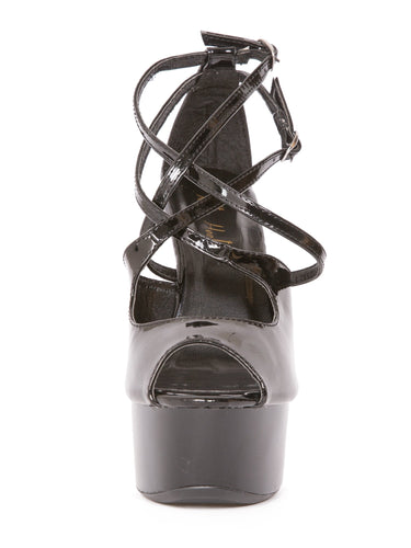 2 Strapped Open Toe Heels - Honour Clothing