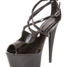 2 Strapped Open Toe Heels - Honour Clothing