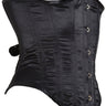 Black 4-Strap Satin Underbust Corset - Honour Clothing