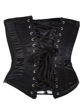 Black 4-Strap Satin Underbust Corset - Honour Clothing