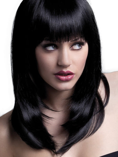Black Fringe Wig - Honour Clothing