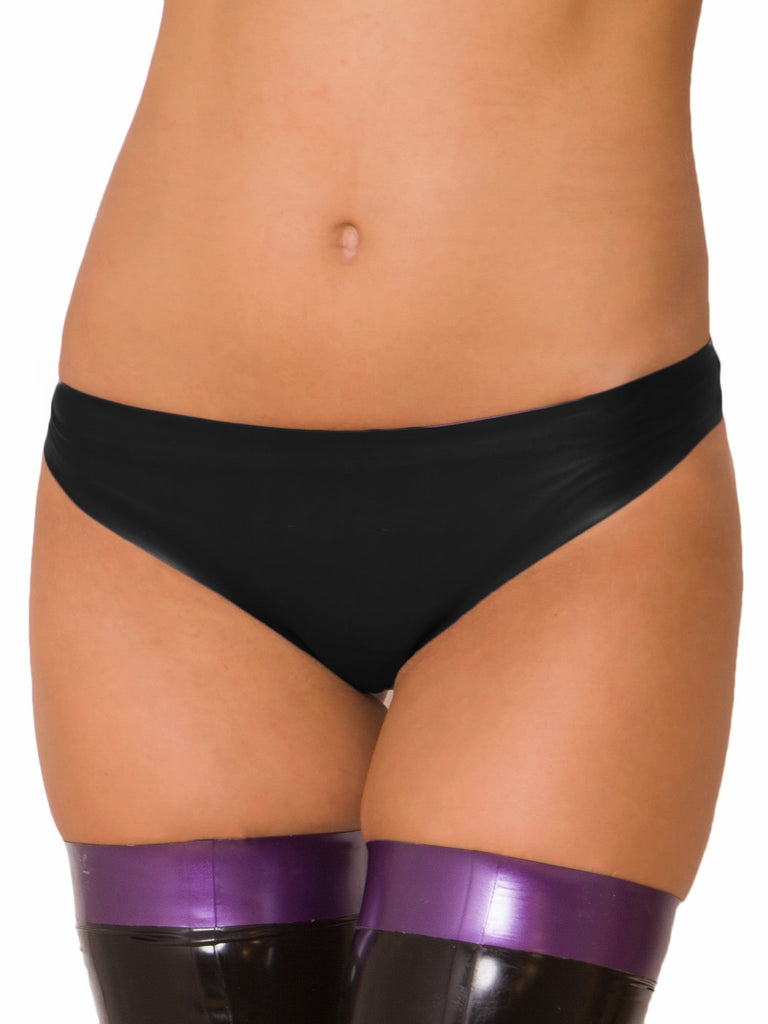 Black Latex Style Knickers - Honour Clothing