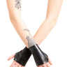 Black Latex Wrist Gauntlets - Honour Clothing