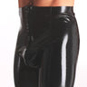 Black Latex Zipped Cycle Shorts - Honour Clothing