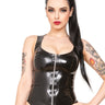 Black Latex Zipped Vest Top - Honour Clothing