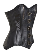 Black Leather Corset - Honour Clothing