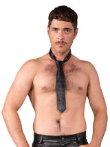 Black Leather Tie - Honour Clothing