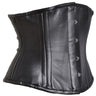 Black Leather Waist Cincher - Honour Clothing