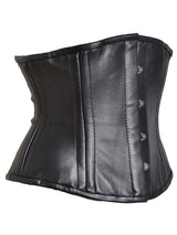 Black Leather Waist Cincher - Honour Clothing