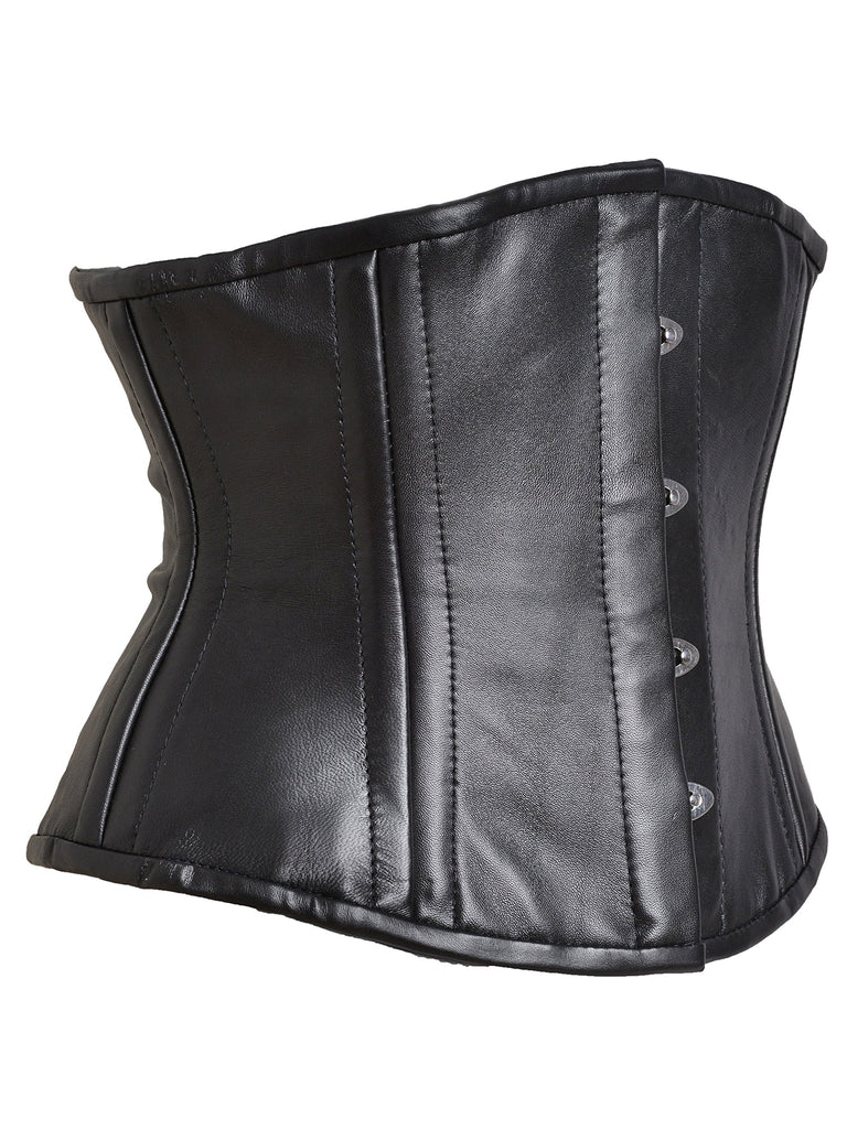 Black Leather Waist Cincher – Honour Clothing