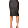 Black Leatherette Pencil Skirt - Honour Clothing