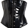 Black PVC Darque Underbust Corset - Honour Clothing