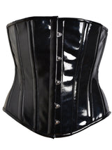 Black PVC Darque Underbust Corset - Honour Clothing