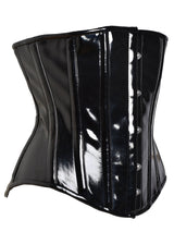 Black PVC Darque Underbust Corset - Honour Clothing