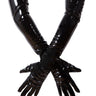 Black PVC Long Gloves - Honour Clothing