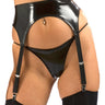 Black PVC Prime Suspender Belt - Honour Clothing