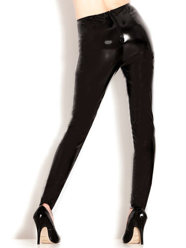 Black PVC Skin Tight Leggings - Honour Clothing