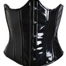 Black PVC Underbust Corset - Honour Clothing