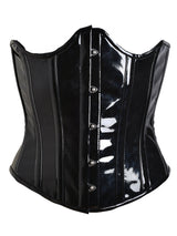 Black PVC Underbust Corset - Honour Clothing