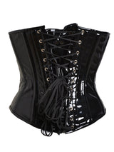 Black PVC Underbust Corset - Honour Clothing