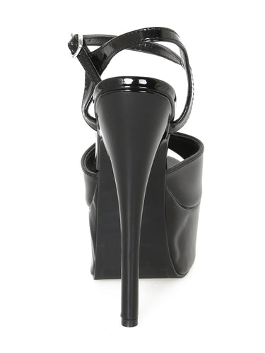 Black Patent Liberty Sandals - Honour Clothing