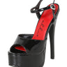Black Patent Liberty Sandals - Honour Clothing